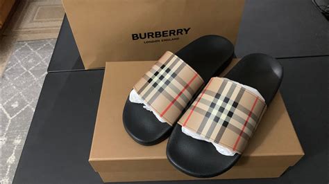 replica burberry slides|are burberry shoes real.